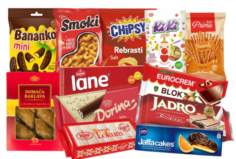 Waar kan ik authentieke Balkan snacks en zoetigheden kopen in Breda?