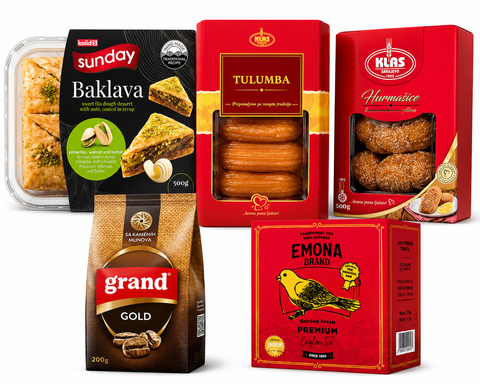 Gerechten: Balkan Zoetigheden: baklava, tulumba en hurmašica