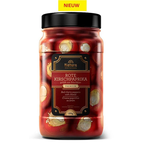 NATURA rode paprika met kaas 470g