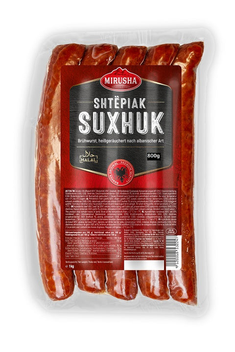 SHTEPIAK Pikant 800g MIRUSHA - Pittige gerookte worst voor BBQ of pan