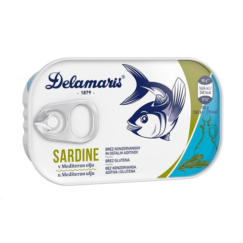 Delamaris Mediterranean sardines in oil 90 g