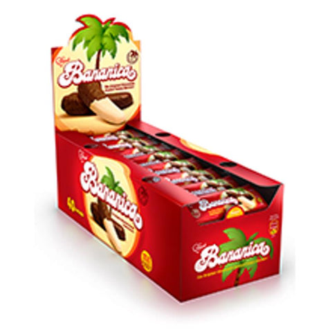 Banaantjes 40 x 25g Stark chocolade omhulde schuim banaantjes