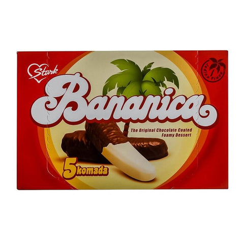 Dark chocolate-coated foam bananas 125 g