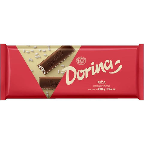 Dorina chocolate bar puffed rice 220 g