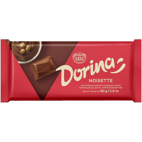 Kras dorina chocoladereep hazelnoot 80 g